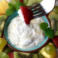 Fruit Salad with yogurt dip