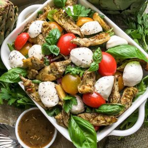 roasted artichoke mozzarella salad