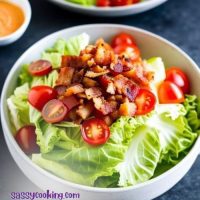 BLT Bowl with sriracha dressing lunch in a bowl for weight watchers easy recipe