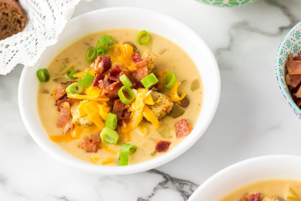 Irish Ale Potato Cheddar Soup for Weight Watchers