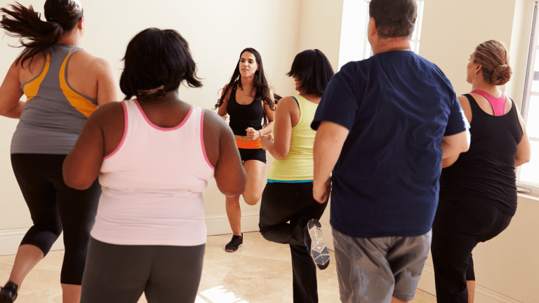men and women losing weight