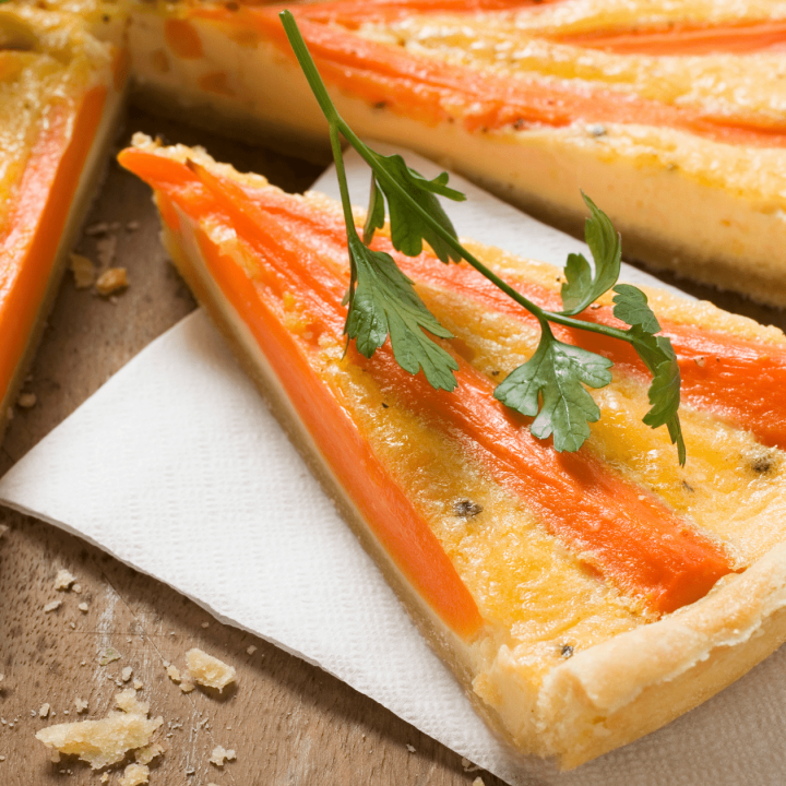 Whipped Feta Roasted Carrot Tart Slice